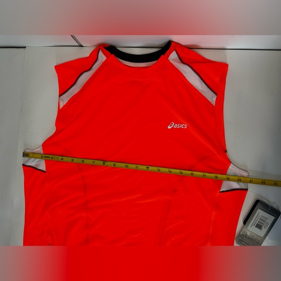 Asics Mens Runaround Muscle Tank Top Medium  & Large Orange - Picture 5 of 11